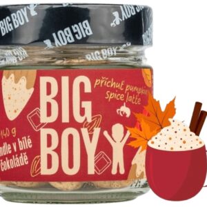 Big boy mandle v bílé čokoládě s příchutí pumpkin spice latte 140 g