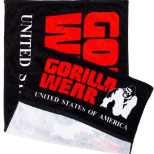 Gorilla wear ručník functional gym towel černá/červená