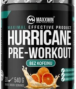 Maxxwin hurricane pre-workout no caffeine 540 g - pomeranč