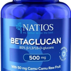 Natios betaglucan betaglukany s camu camu 500 mg 90 veganských kapslí