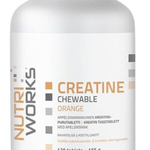 Nutriworks creatine chewable 120 žvýkacích tablet - pomeranč