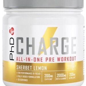 Phd charge pre-workout 300 g - citronový sorbet