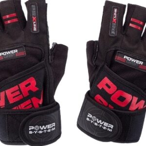 Power system fitness rukavice power grip červená - l