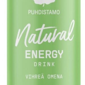 Puhdistamo natural energy drink 330 ml - zelené jablko