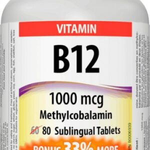 Webber naturals vitamin b12 1000 mcg 80 tablet