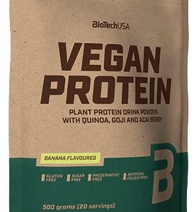 Biotechusa vegan protein 500g - bez příchuti výprodej (pošk.obal)