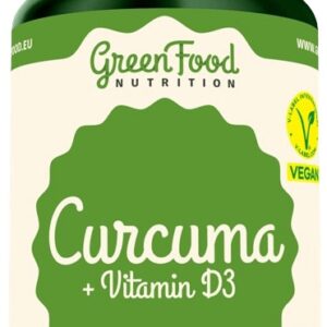 Greenfood curcuma (kurkuma) + vitamín d3 90 kapslí