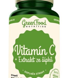 Greenfood vitamín c + extrakt ze šípků 500 mg 60 kapslí