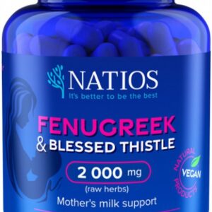 Natios fenugreek & blessed thistle extract pískavice 2000 mg 120