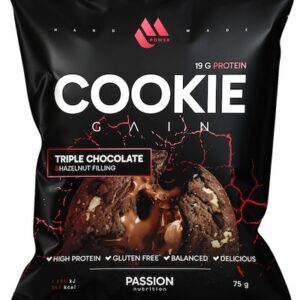 Passion nutrition mpower cookie gain 75 g - tři druhy