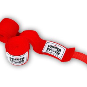 Power system boxovací bandáže boxing wraps 4m - červená