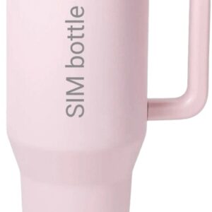 Sim bottle tumbler s vysouvacím brčkem 1180 ml - světle růžový