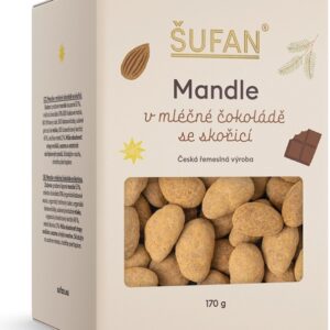 Šufan mandle v mléčné čokoládě se skořicí 170 g