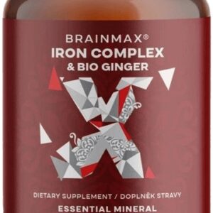 Brainmax iron complex železo bisglycinát 25 mg 100 rostlinných kapslí