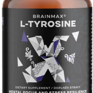 Brainmax l-tyrosine l-tyrosin 750 mg 90 rostlinných kapslí