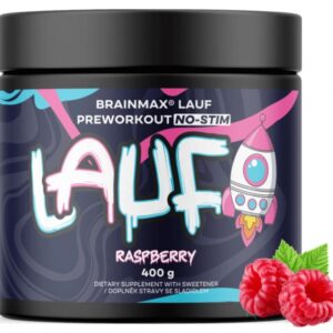 Brainmax lauf preworkout no-stim 400 g - malina