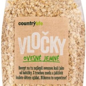 Country life vločky ovesné jemné 500 g výprodej (pošk. obal)