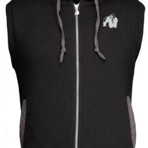 Gorilla wear pánská vesta springfield s/l zipped hoodie black - m