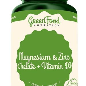 Greenfood hořčík a zinek chelát + vitamín d3 90 kapslí