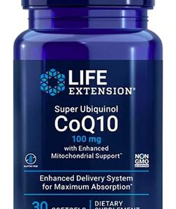 Life extension super ubiquinol coq10 with enhanced mitochondrial