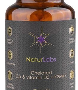 Naturlabs vápník chelátový + d3 & k2 90 kapslí