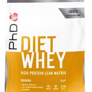 Phd diet whey protein 2000 g - banán výprodej (pošk.obal)
