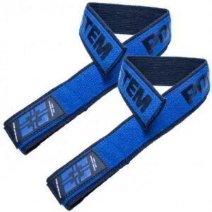 Power system posilovací trhačky lifting straps duplex - černo/modrá