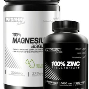 Prom-in 100% magnesium bisglycinate 390 g + zinek 120 tablet zdarma