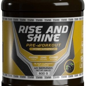Titánus pre-workout riseandshine 600 g - pomeranč