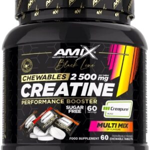 Amix black line creatine creapure 2 500 mg chewable tabs zero sugar 60