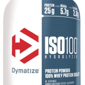 Dymatize iso 100 hydrolyzed whey protein isolate 932 g - birthday cake