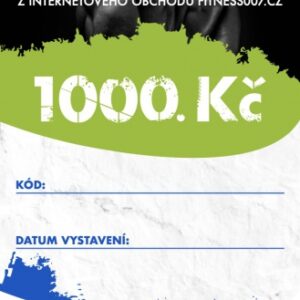 Elektronický dárkový poukaz fitness007 1000 kč pro kluka