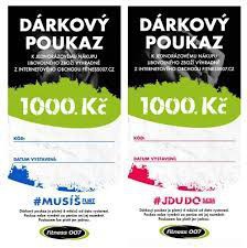 Elektronický dárkový poukaz fitness007 1000 kč