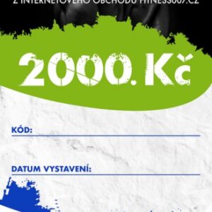 Elektronický dárkový poukaz fitness007 2000 kč pro kluka