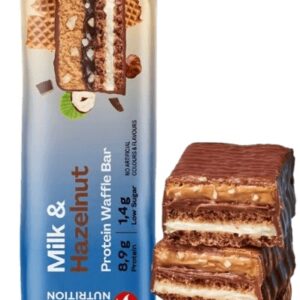 Maxi nutrition waffle protein bar 40 g - mléko/ oříšek