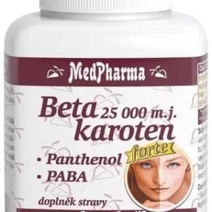 Medpharma beta karoten 25 000 m.j. + panthenol + paba 107 kapslí