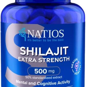 Natios shilajit extract 500 mg extra strength 90 veganských kapslí