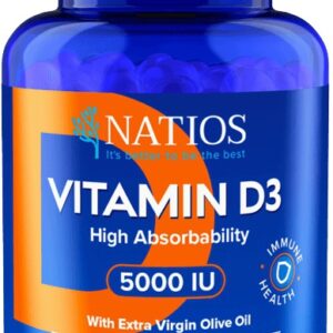 Natios vitamin d3 vysoce vstřebatelný 5000 iu 250 kapslí