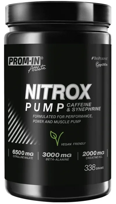 Prom-in nitrox pump caffeine and synephrine 338 g - malina/citron