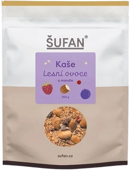 Šufan kaše 250 g - lesní ovoce/ mandle