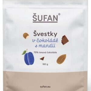 Šufan švestky v čokoládě 70% tmavá čokoláda 180 g