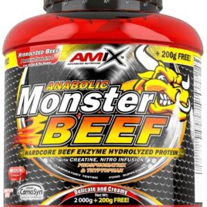 Amix anabolic monster beef 90 protein 2200 g - jahoda / banán