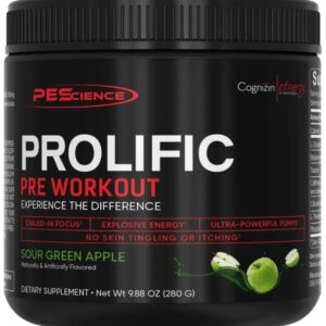 Pescience prolific pre workout 280g - sour green apple