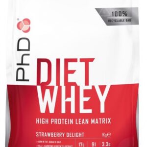 Phd diet whey protein 1000 g - jahoda + phd šejkr exclusive 600 ml