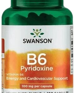 Swanson vitamin b6 pyridoxine 100 mg 100 kapslí