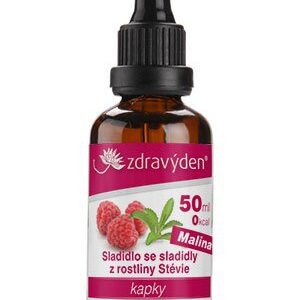 Zdravý den stevia kapky 50ml - malina