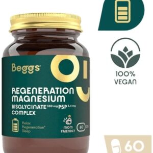 Beggs magnesium bisglycinate + vitamin b6 p5p complex 60 kapslí