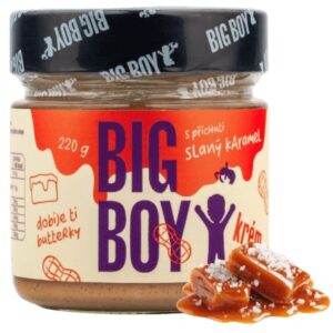 Big boy slaný karamel 220 g - arašídový krém s karamelem a himalajskou