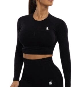 Booty basic active be black crop-top