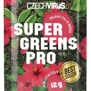 Czech virus super greens pro v2.0 12 g - zelený čaj a ibišek